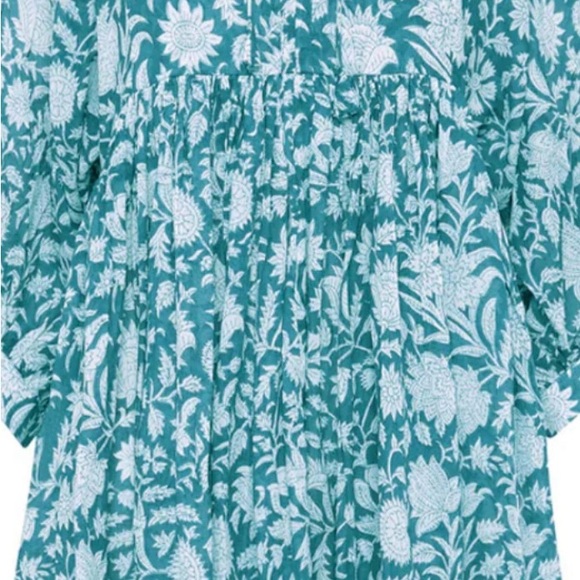Daughters of India Blue Floral Mini Dress - Picture 4 of 10